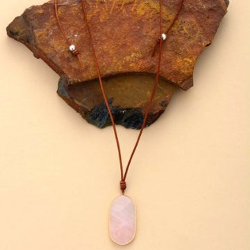 Handcrafted Pink Crystal Necklace for Love and Healing by Tinkers