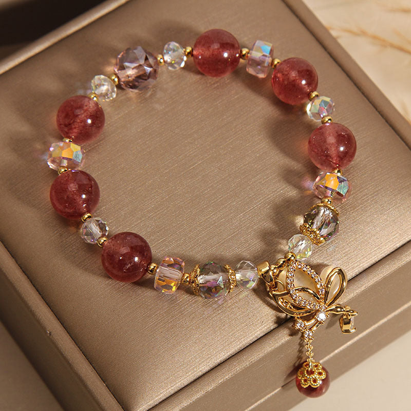 Natural Strawberry Quartz Love Bracelet For Women By Tinkers