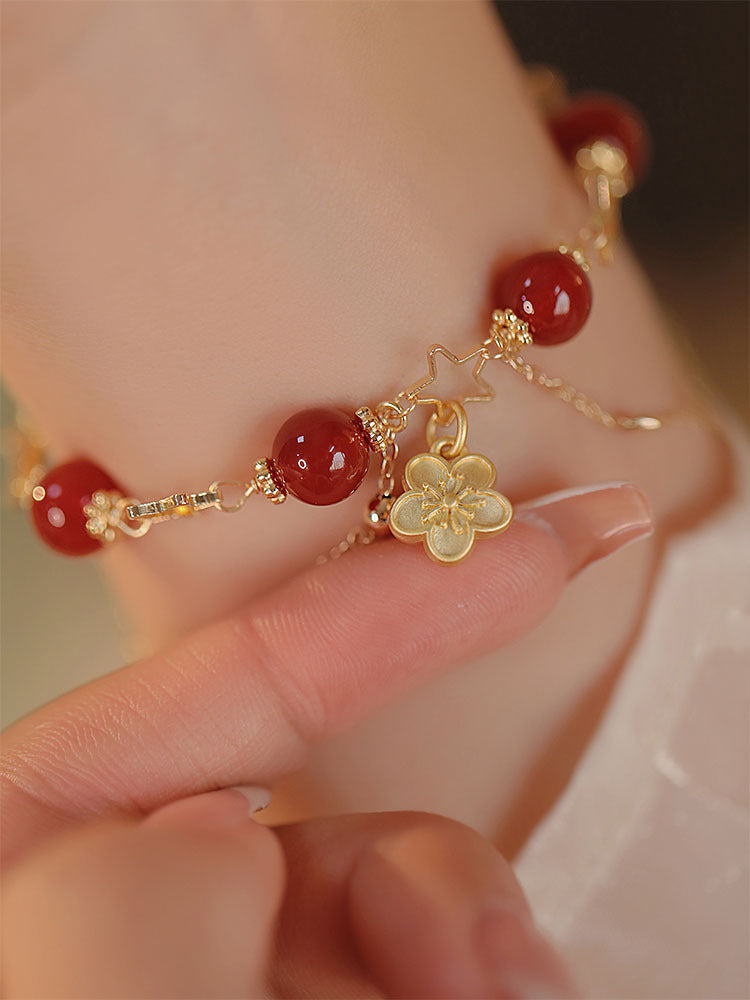 Tinkers Tinkers Red Agate Double Layer Bracelet Limited Edition - 0