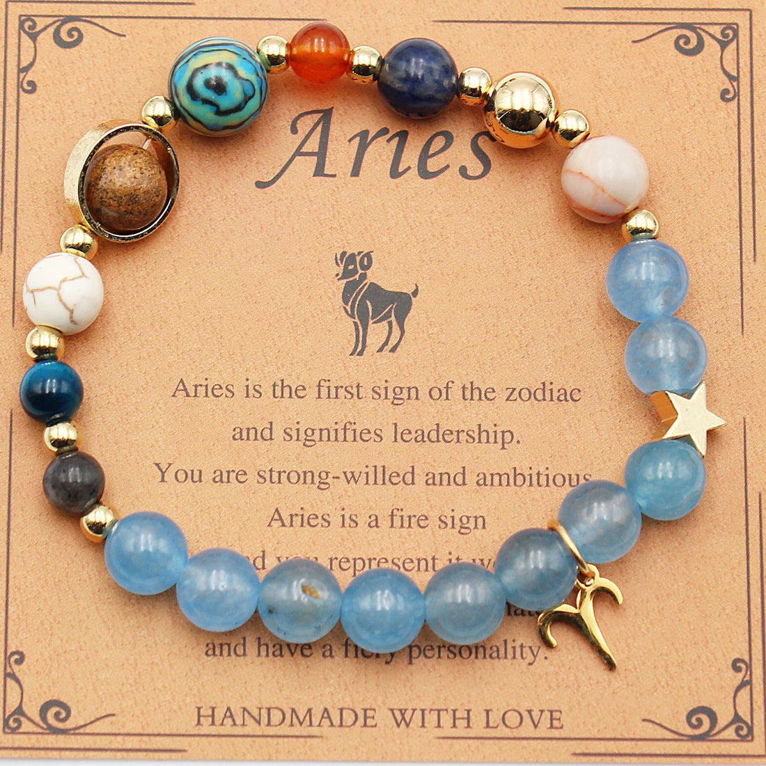 Tinkers Twelve Constellations Natural Stone Bracelet Zodiac Edition - 0