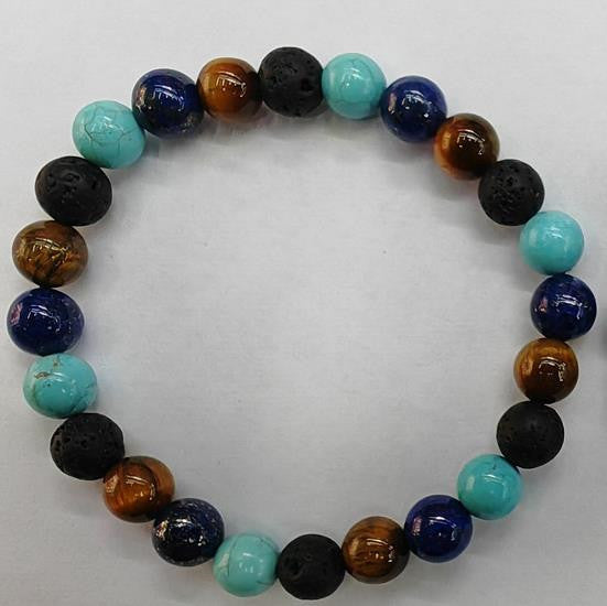 Tinkers Tinkers Tiger Eye Volcano Stone Exclusive Blue Gold Bracelet - 0