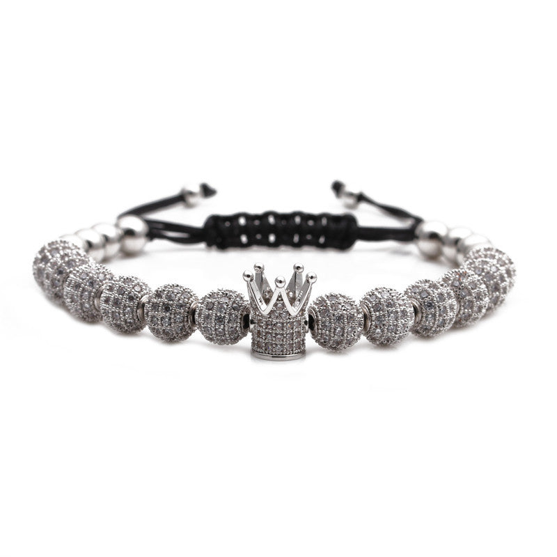Tinkers Zircon Crown Woven Bracelet With Micro Inlays Exclusive - 0