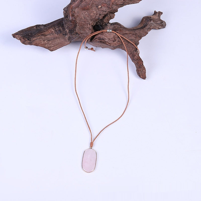 Handcrafted Pink Crystal Necklace for Love and Healing by Tinkers