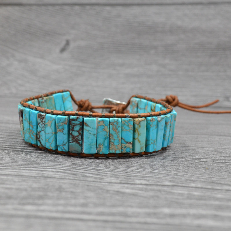 Imperial Jasper Handcrafted Bracelet, Protection For Men