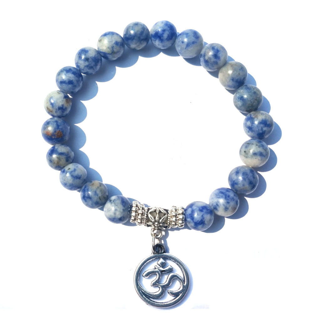 Handcrafted Blue Agate Protection Bracelet Unisex By Tinkers