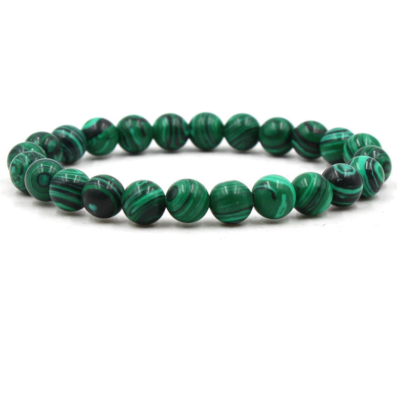 Tinkers Tinkers Matte Green Malachite Bracelet Elastic Strand Elite - Uncategorized 0