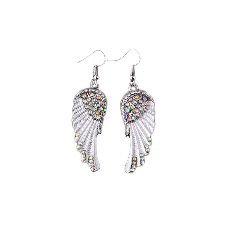 Elegant Handcrafted Natural Crystal Angel Earrings by Tinkers