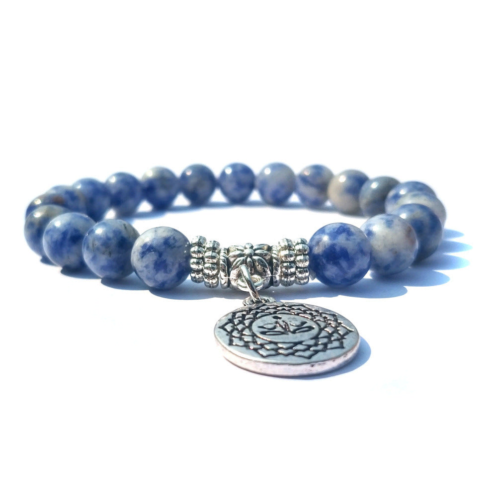 Handcrafted Blue Agate Protection Bracelet Unisex By Tinkers