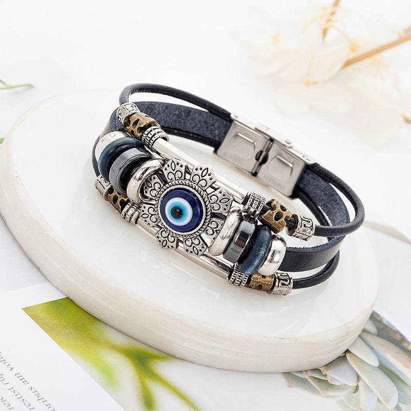Tinkers Tinkers Turkish Blue Eye Alloy Bracelet Geometric Timeless - Apparel & Accessories > Jewelry > Bracelets 0