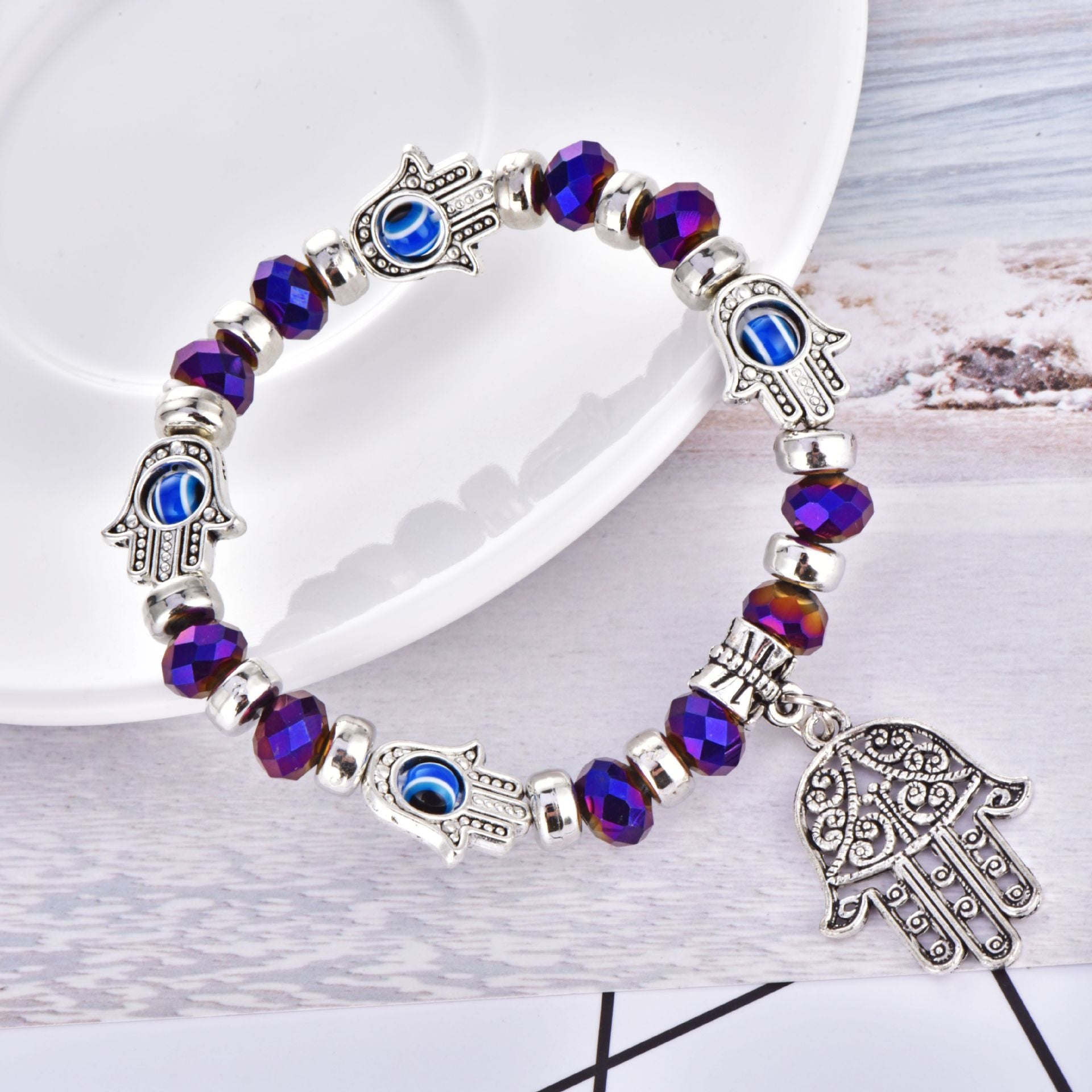 Tinkers Tinkers Devil Eye Beaded Bracelet Gem Inlay Limited - 0