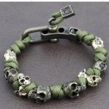 Tinkers Gothic Retro Parachute Cord Bracelet Unisex Skull Edition - 0