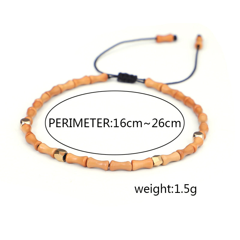 Olive Shell & Copper Bead Bracelet — Handcrafted Wenwan