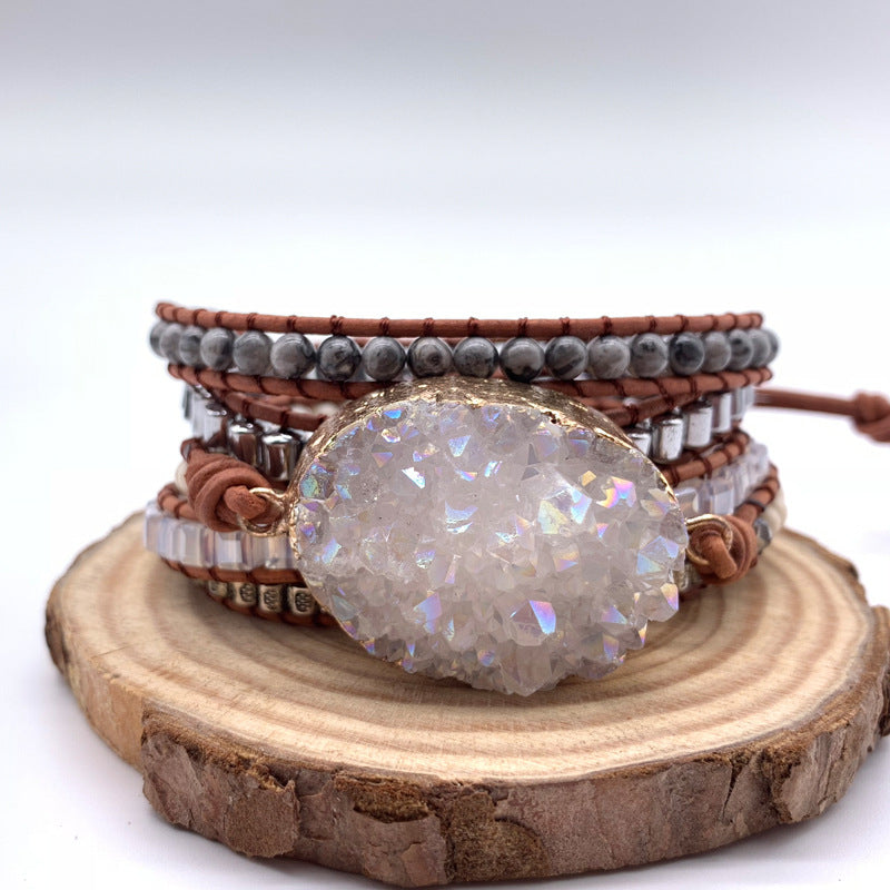 European And American New Style Retro Natural Stone Hand-Woven Bohemian Bracelets