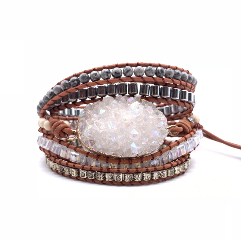 European And American New Style Retro Natural Stone Hand-Woven Bohemian Bracelets