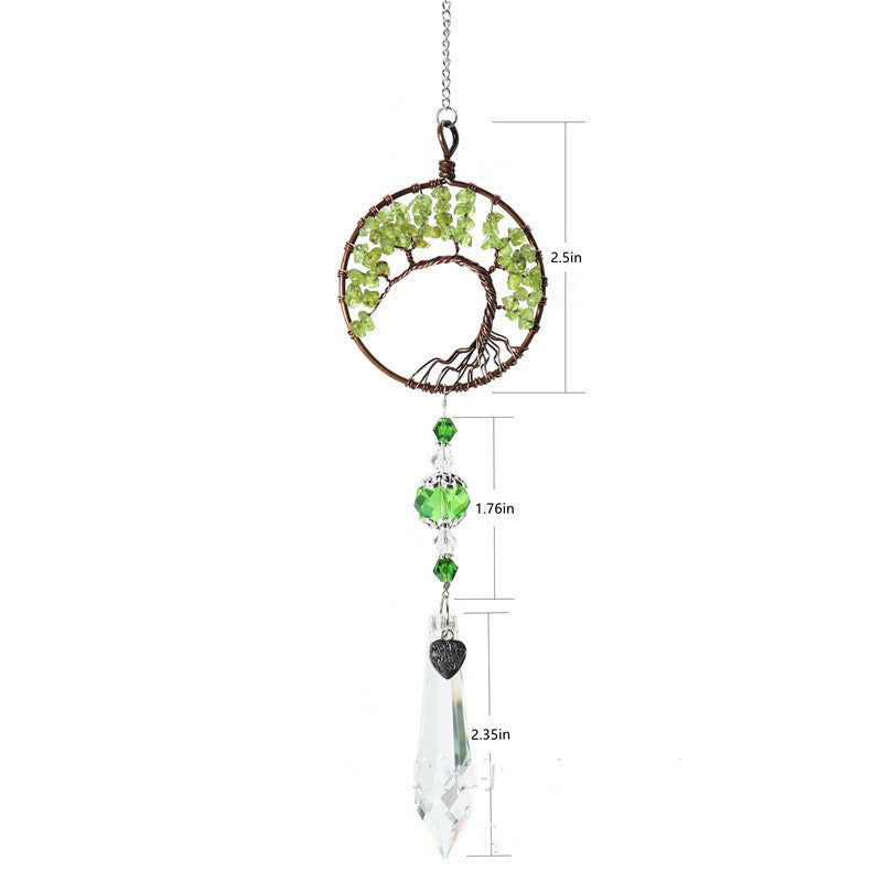 Handcrafted Crystal Tree of Life Suncatchers Ornament by Tinkers for Harmony