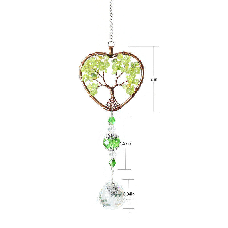 Handcrafted Crystal Tree of Life Suncatchers Ornament by Tinkers for Harmony
