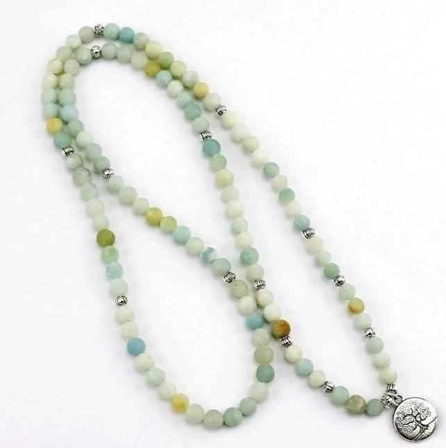 108 Life Tree Stone Bracelet – 6mm Natural Gemstone Mala