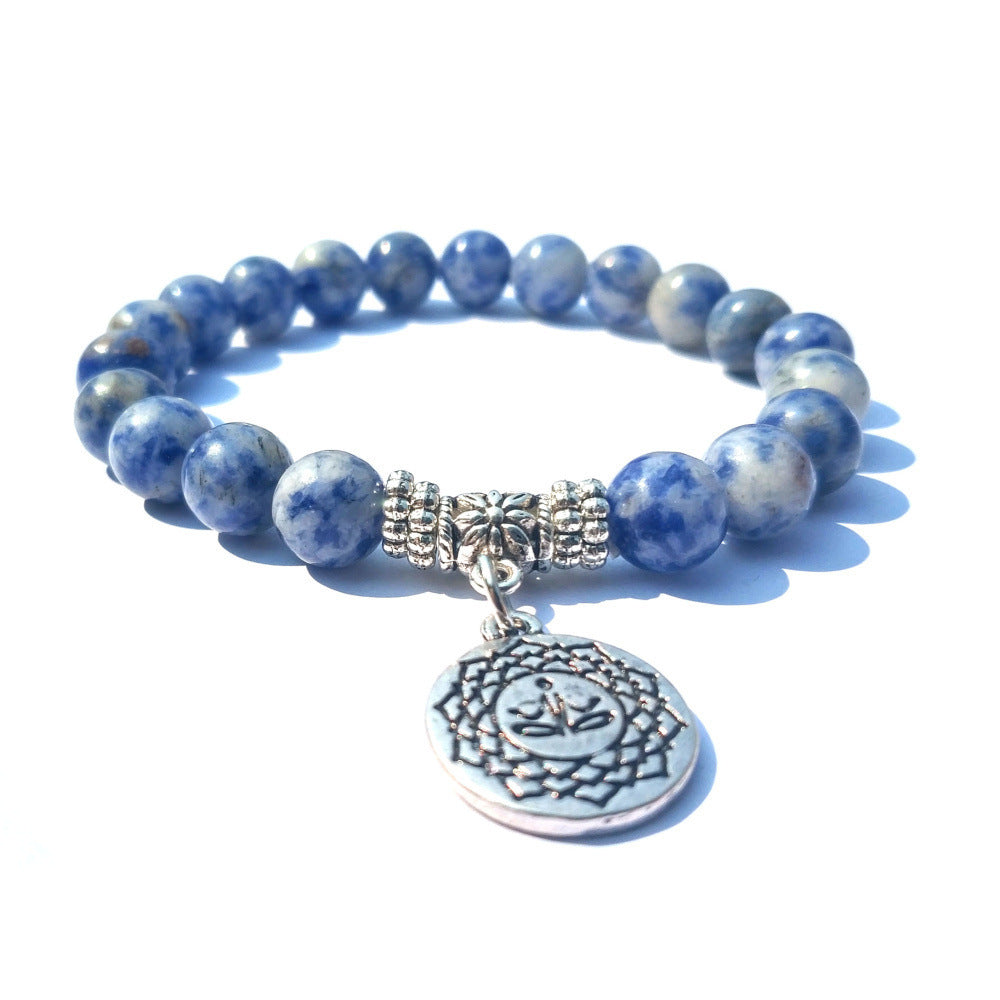 Handcrafted Blue Agate Protection Bracelet Unisex By Tinkers