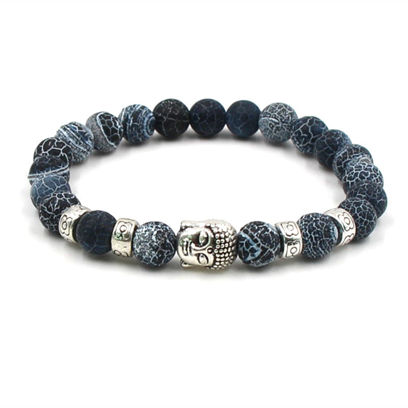 Natural Stone Buddha Head Bracelet