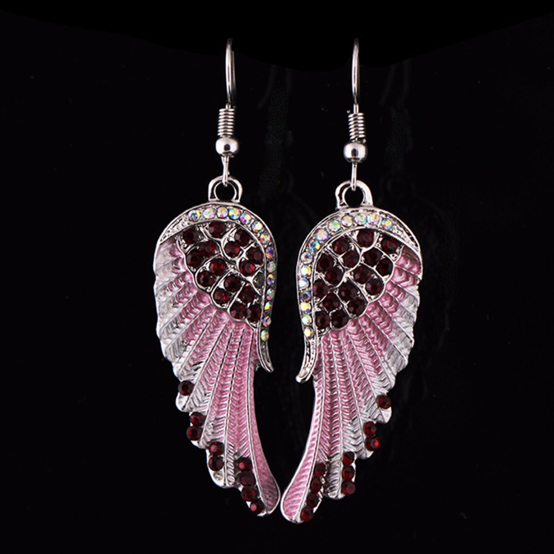 Elegant Handcrafted Natural Crystal Angel Earrings by Tinkers