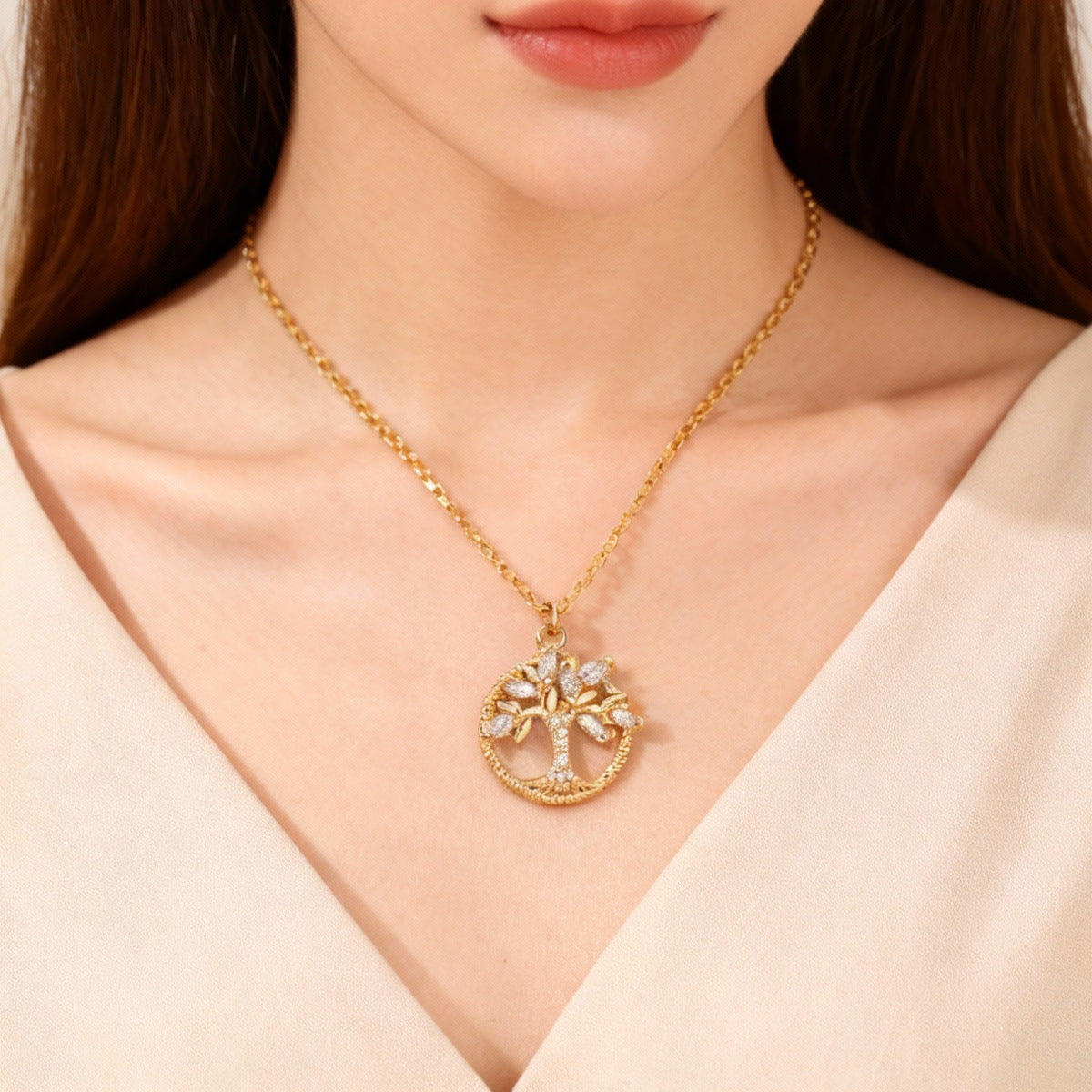 Elegant Handcrafted Tree of Life Necklace for Women's Balance by Tinkers