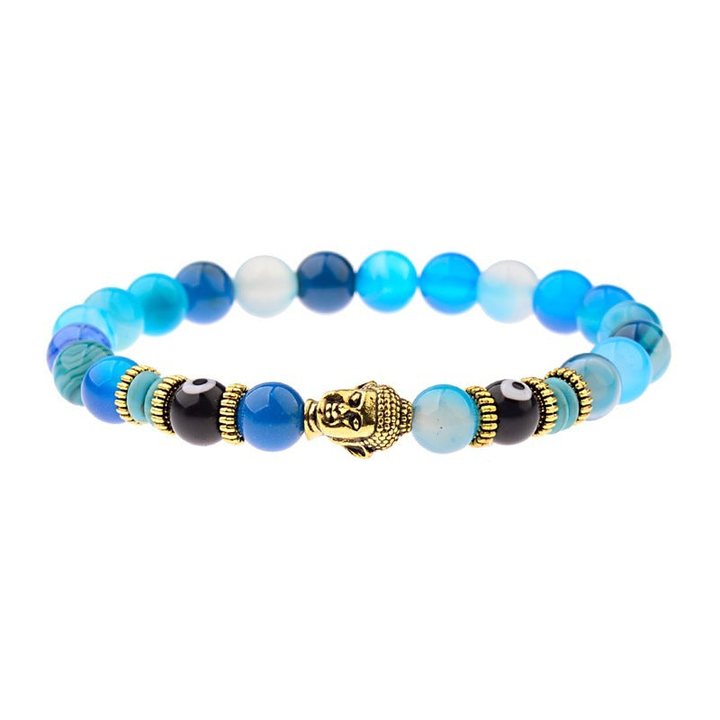 Tinkers Buddha Head Alloy Signature Tiger Energy Stone Bracelet - 0
