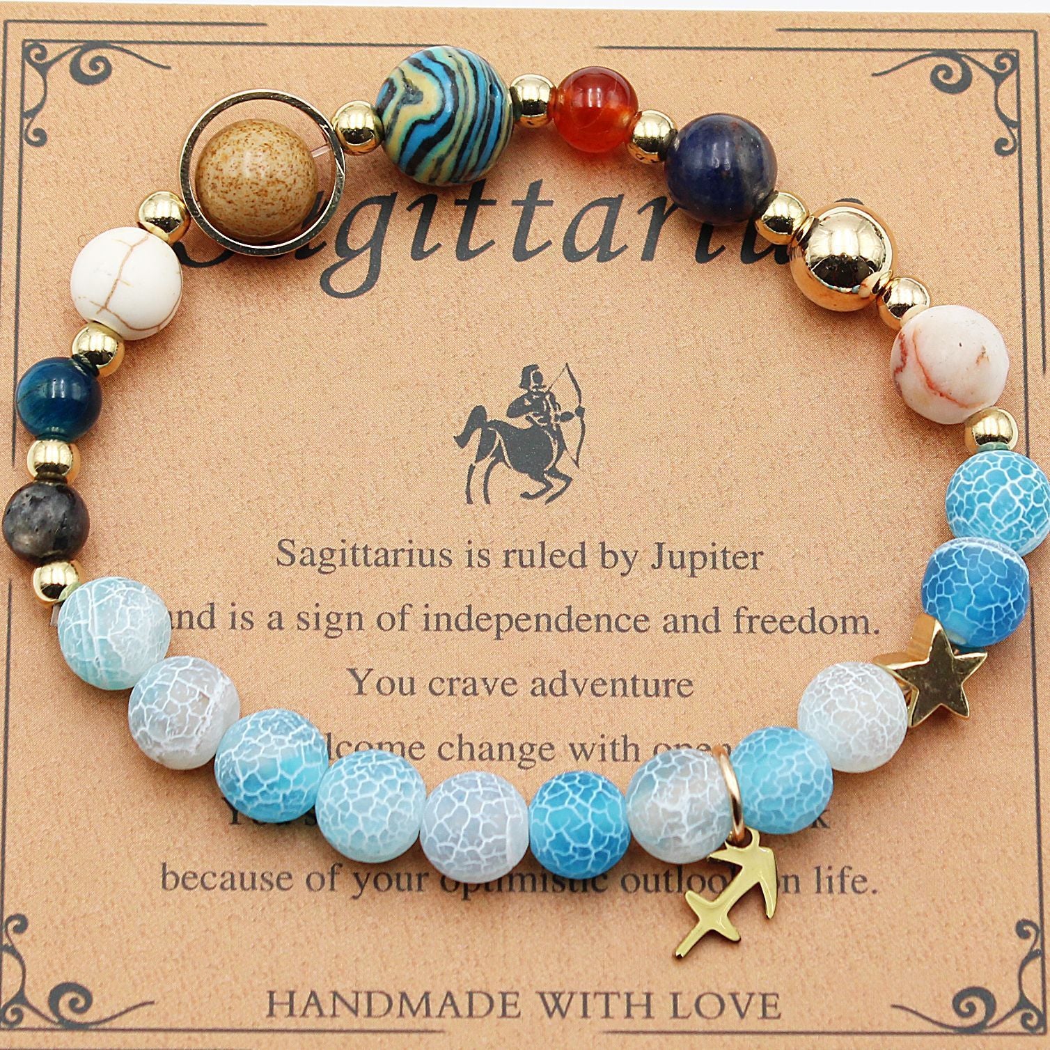 Tinkers Twelve Constellations Natural Stone Bracelet Zodiac Edition - 0