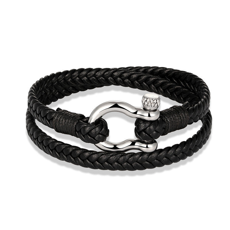 Tinkers Navy Anchor Chain Leather Bracelet Limited Vachette Clasp - 0