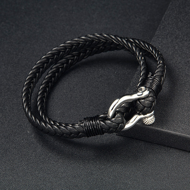 Tinkers Navy Anchor Chain Leather Bracelet Limited Vachette Clasp - 0
