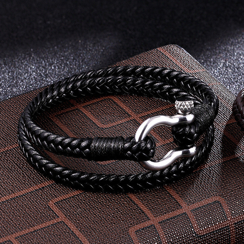 Tinkers Navy Anchor Chain Leather Bracelet Limited Vachette Clasp - 0