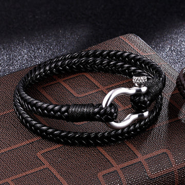 Tinkers Navy Anchor Chain Leather Bracelet Limited Vachette Clasp - 0