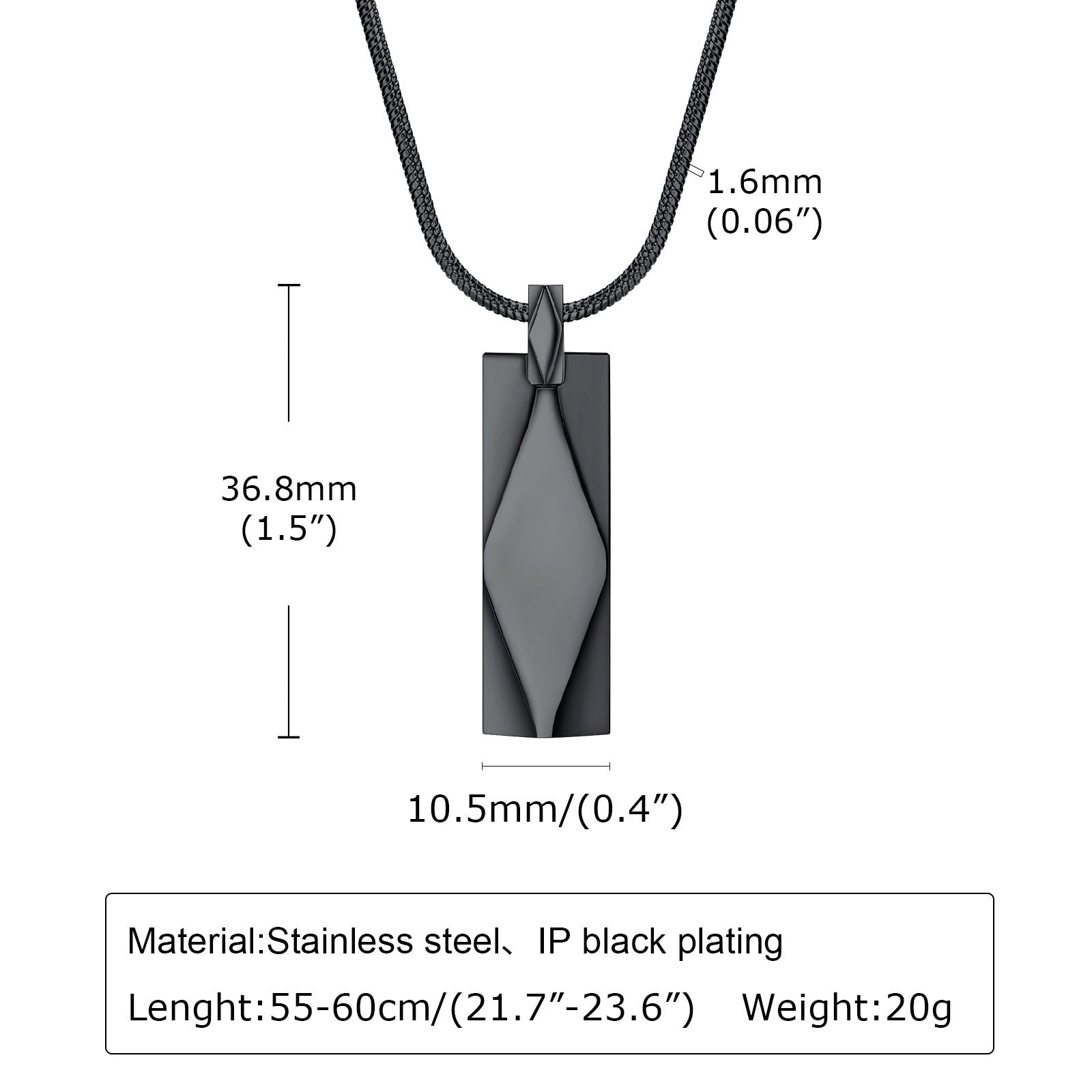 Handcrafted Elegant Stainless Steel Geometric Necklace by Tinkers