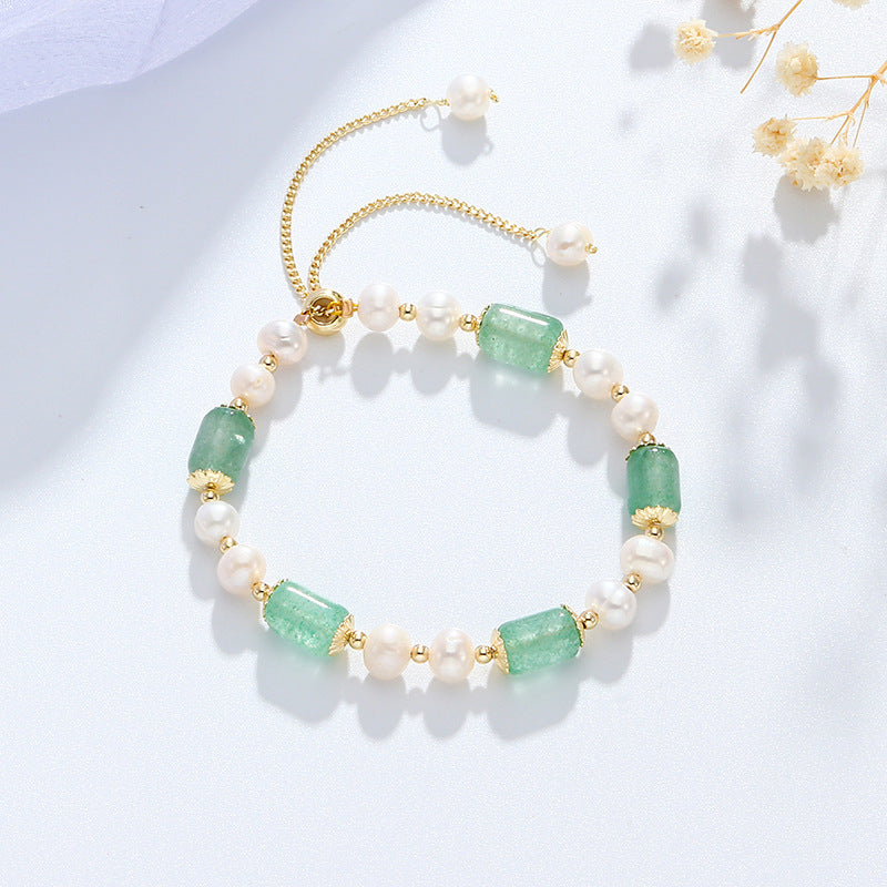 Handcrafted Aventurine Pearl Healing Bracelet For Women
