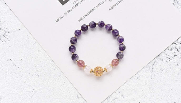 Natural Handcrafted Healing Amethyst Bracelet for Women by Tinkers