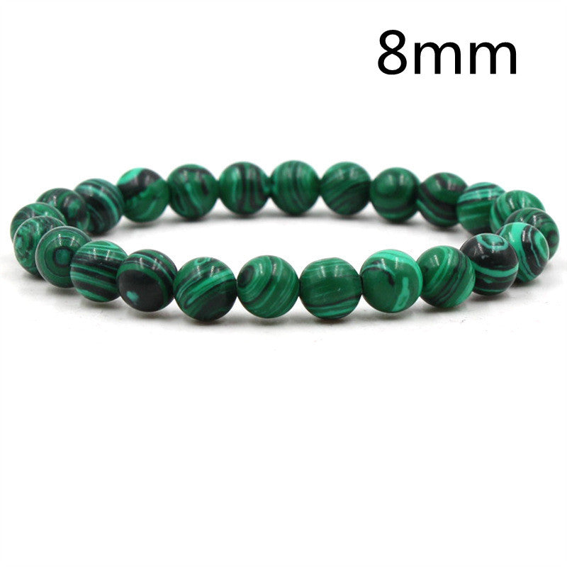 Tinkers Tinkers Matte Green Malachite Bracelet Elastic Strand Elite - Uncategorized 0