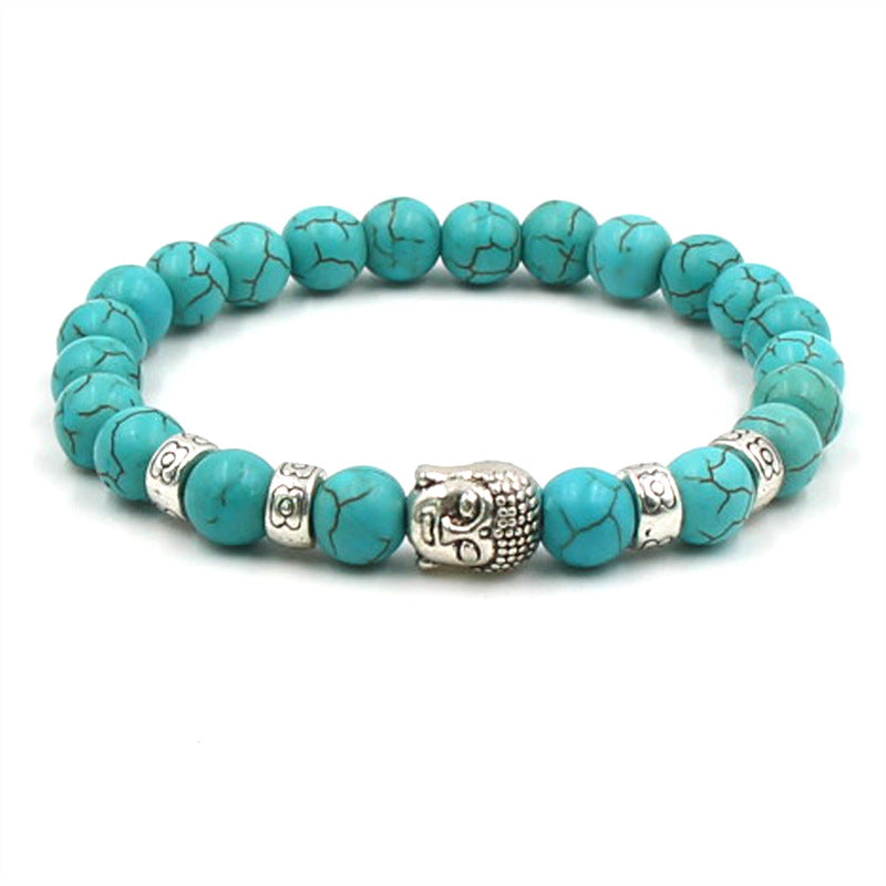 Natural Stone Buddha Head Bracelet