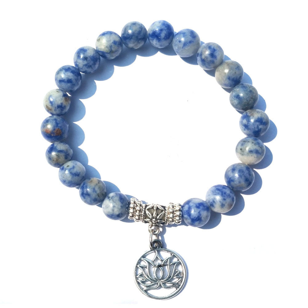 Handcrafted Blue Agate Protection Bracelet Unisex By Tinkers