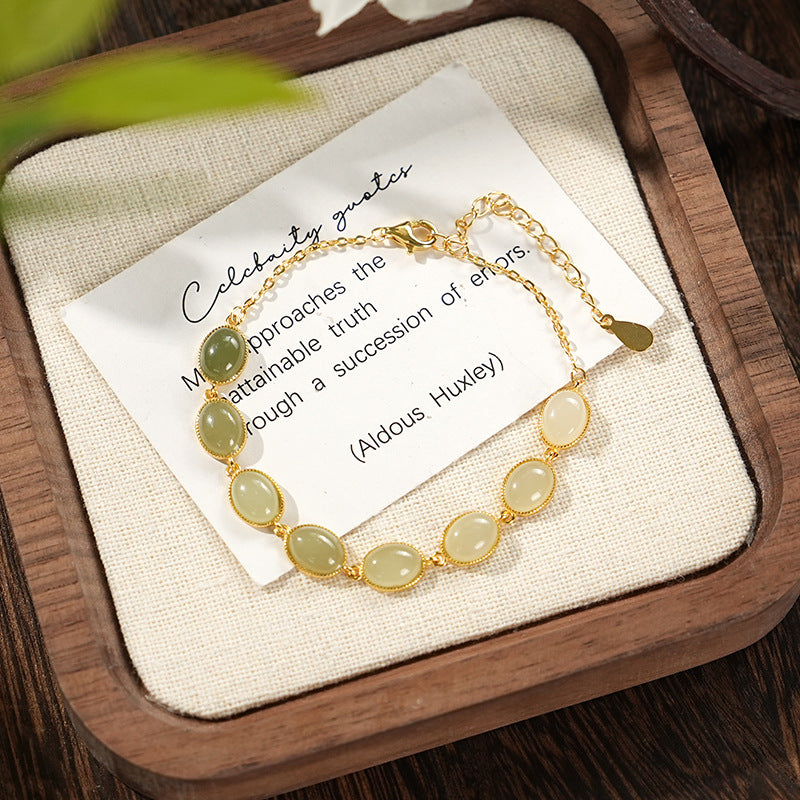 Hetian Jade Bracelet for Women Balance Healing by Tinkers