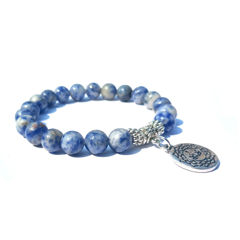 Handcrafted Blue Agate Protection Bracelet Unisex By Tinkers