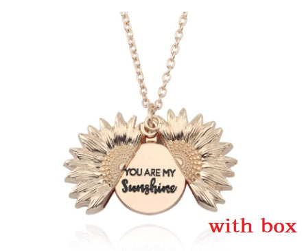 Sunflower Double Lettering Necklace By Tinkers Aura Balance