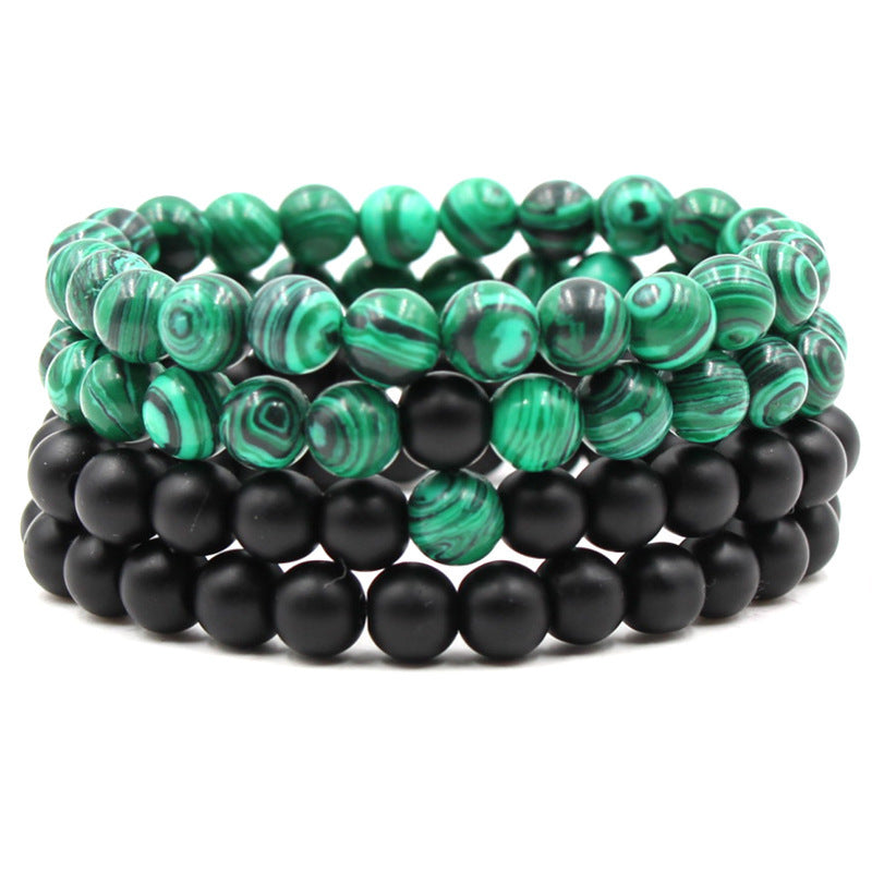 Tinkers Tinkers Matte Green Malachite Bracelet Elastic Strand Elite - Uncategorized 0