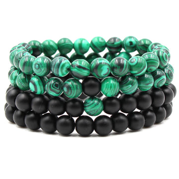 Tinkers Tinkers Matte Green Malachite Bracelet Elastic Strand Elite - Uncategorized 0