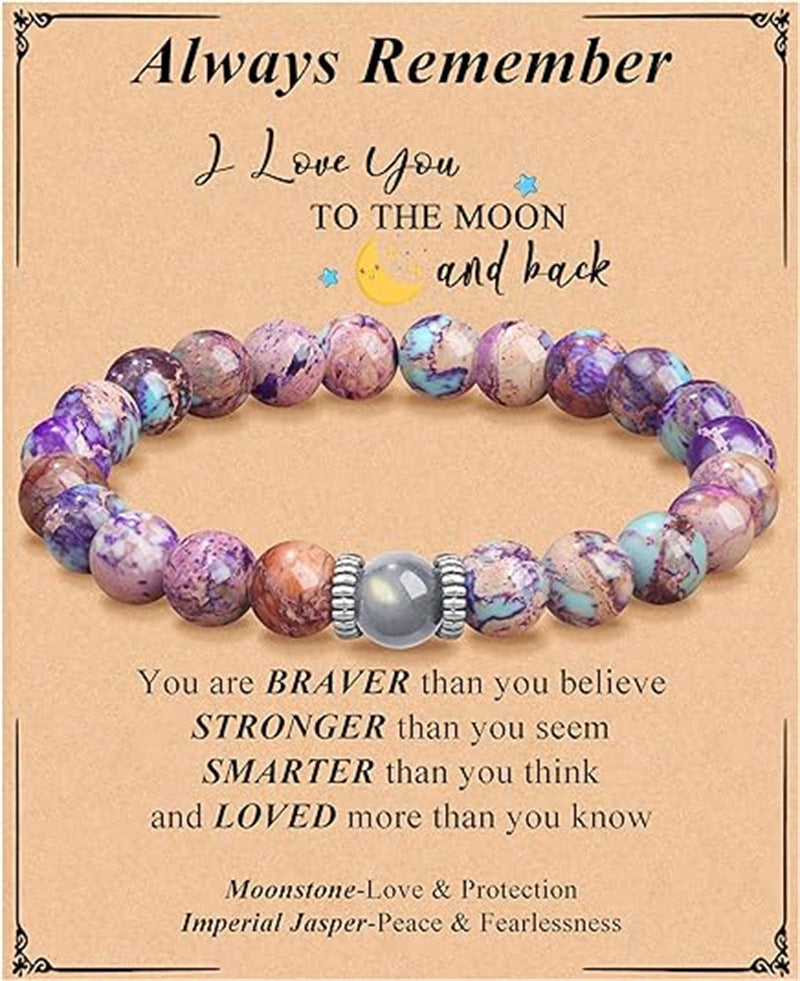 Tinkers Natural Purple Emperor Moonstone Bracelet Unisex Limited - 0