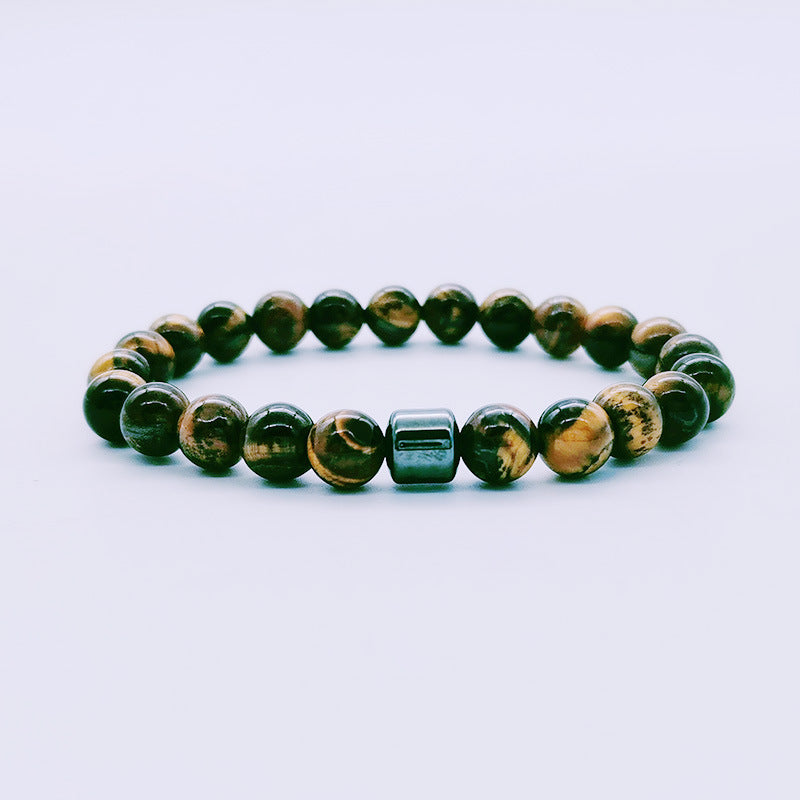 Tinkers Turquoise Haematite Tiger Eye Volcanic Rock Bracelet Limited - 0