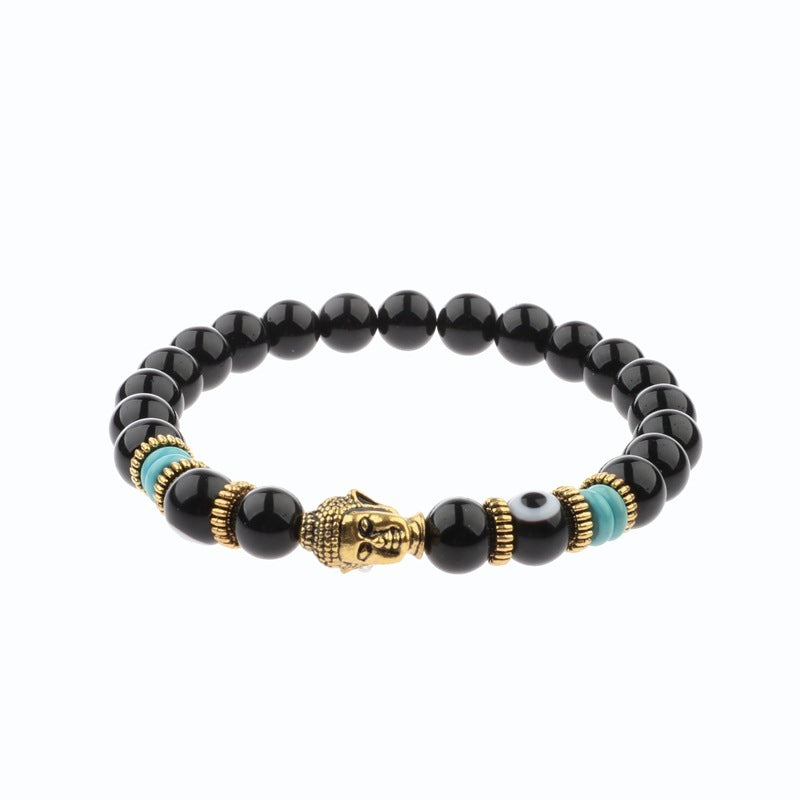 Tinkers Buddha Head Alloy Signature Tiger Energy Stone Bracelet - 0
