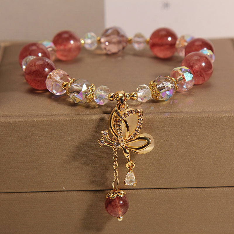 Natural Strawberry Quartz Love Bracelet For Women By Tinkers