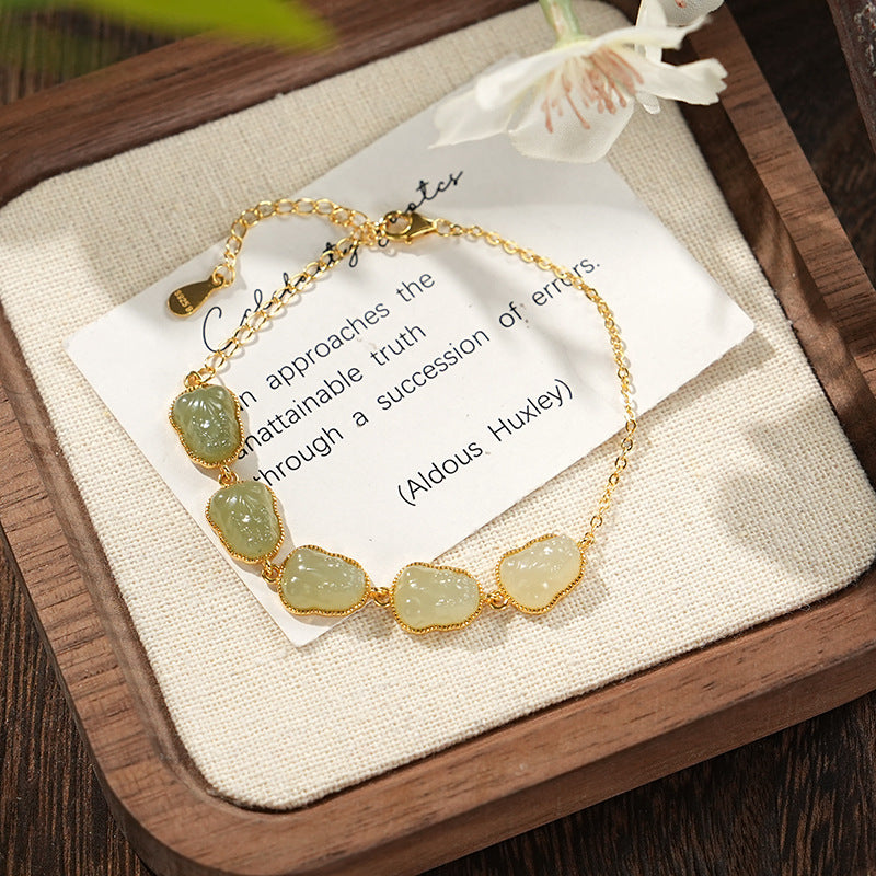 Hetian Jade Bracelet for Women Balance Healing by Tinkers