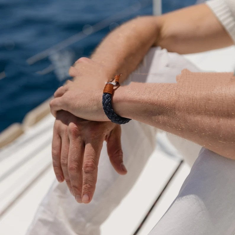 Hematite Protection Calm Nautical Minimalist Bracelet Unisex