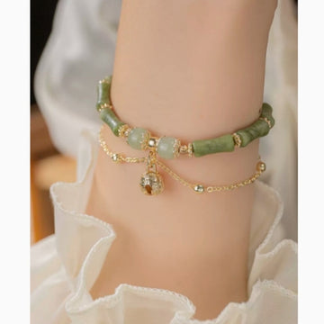 Handcrafted Hetian Jade Bracelet for Women's Balance by Tinkers