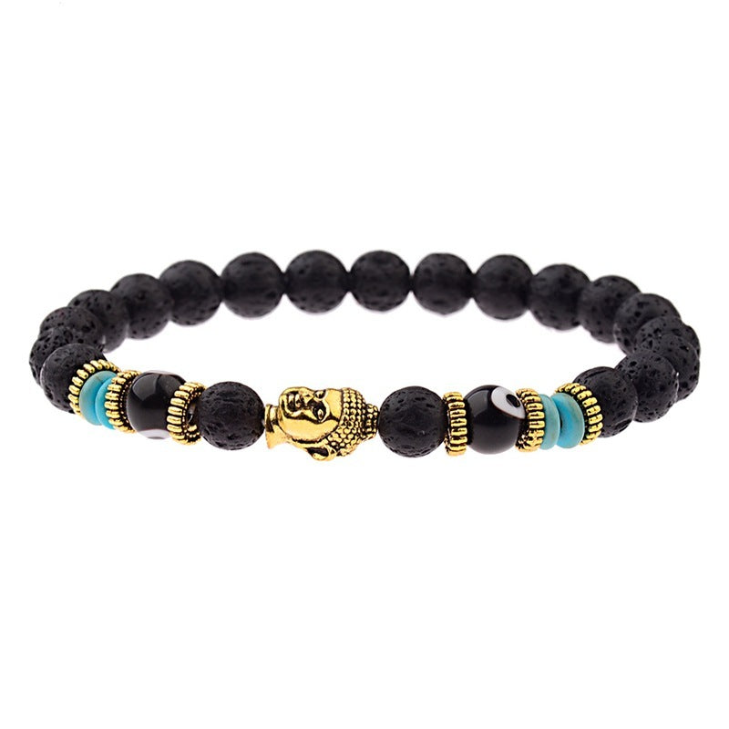 Tinkers Buddha Head Alloy Signature Tiger Energy Stone Bracelet - 0